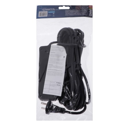 Excumber Uniel Standart, 3 sockets, 7 m, 10 a, 2500 watts, without salary, black-5