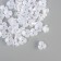 Beads for creativity plastic "Busy Hat" white with silver set of 50 pcs 1x1x0.5 cm