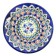 Plate of the Rishtan ceramics "Flowers", blue, flat, 15 cm