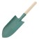 Supplostering scoop, length 34 cm, width 8.5 cm, wooden handle