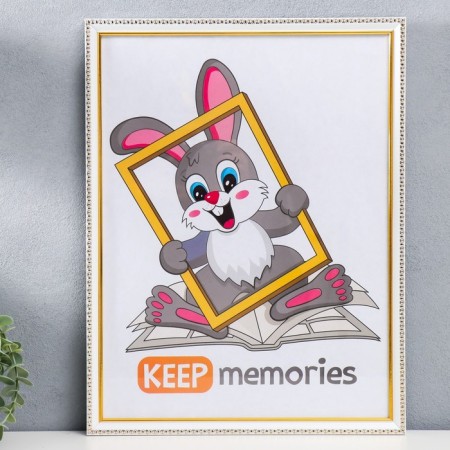 Photo frame plastic 30x40 cm white (981)-1