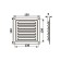 Ventilation grate Zein luxury RM1515, 150 x 150 mm, with a grid, metal, white