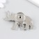 Handla for the casket metal "Indian elephant" silver 3.3x5.8 cm