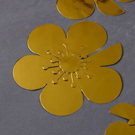 Set for decorating the cake "Flowers", color gold-1