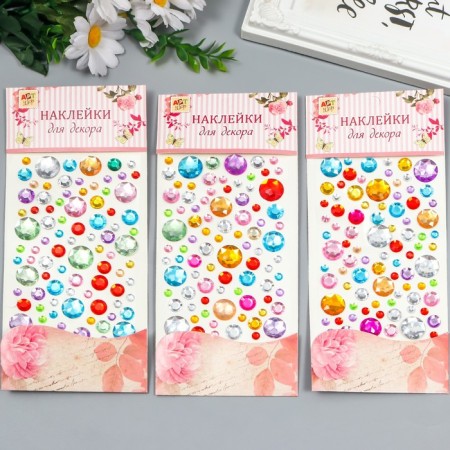 Plastic "Gems" mix 23x9.5 cm