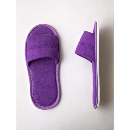 Women's slippers open nose, size 39-41, purple color-3