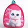 Gift set for a girl with a backpack "Fluffy cat"