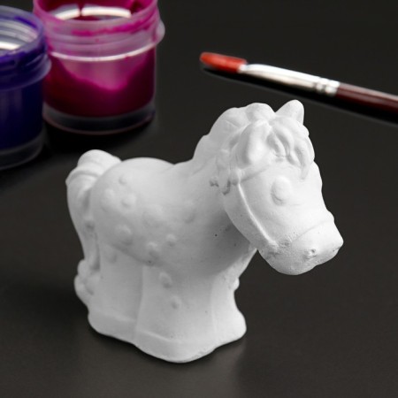 Figure for coloring "Horse with a bow" 8x10x6cm