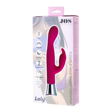A vibrator with a clitoral stimulant Jos Loly, Pink, 21.6 cm-4