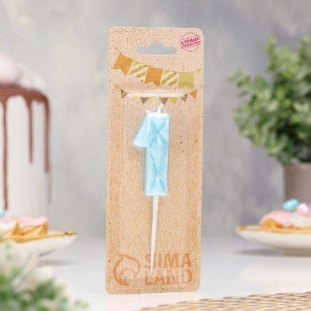 Candle for the cake "ice", the number "1, blue-1