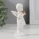 Polystone souvenir "Snowty angel stands with a colored butterfly" 9x3.5x4.8 cm