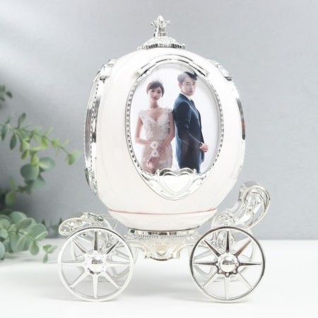 Photo frame Plastic 10x7.5 cm Music "Boil" White with silver 24x17.5x13 cm-1