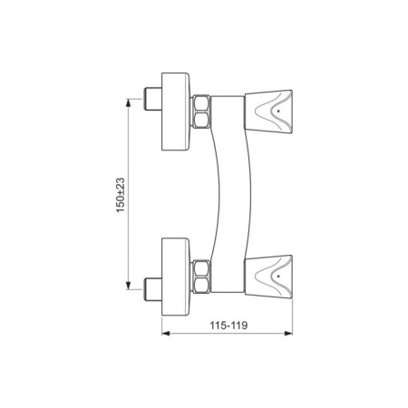 Vidima Neo Ba333AA shower mixer, double -manner, without spout, watering can, chrome-1
