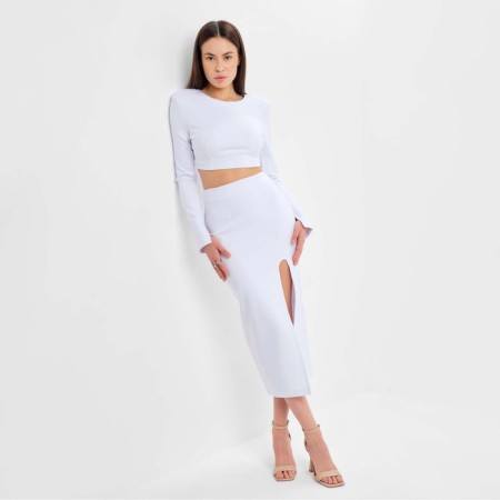 Women's costume (skirt and top) Mist, p.46, white-5