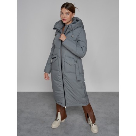 Coat insulated winter female, size 42, color gray-9