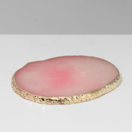 Star for jewelry Universal “Quartz”, 9 × 8 × 0.6 cm, pink color with gold-1