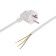 Electric cord with a PVS fork 3x1.0 mm2 3m (white) rexant
