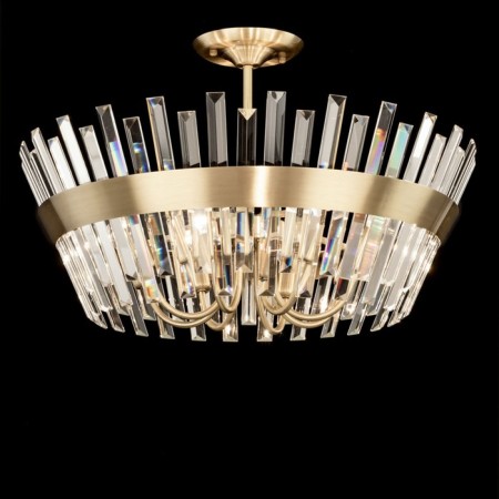 The lamp on the Citilux "Westeros" CL307183, 8x60W, E14, brown color-1