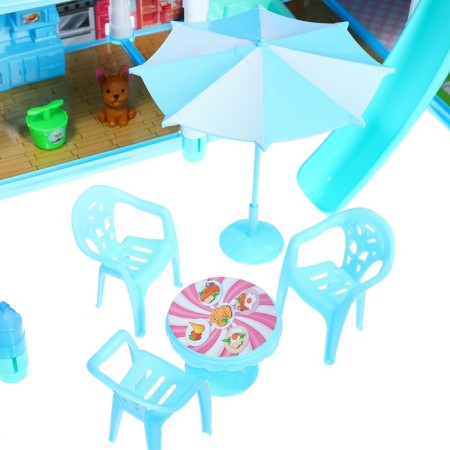 House for dolls "Winter Palace" with a doll, pets and accessories-12