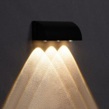 Facade lamp “Cascade”, FSD-093, 3 W, 3000K, 3 rays, IP65, 220 V, metal, black