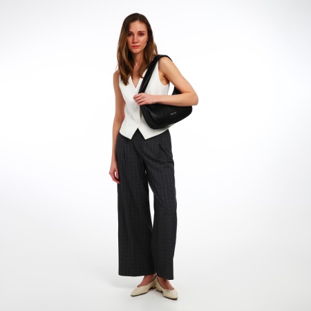 Women's bag Textura, baguette, small size, black color-8