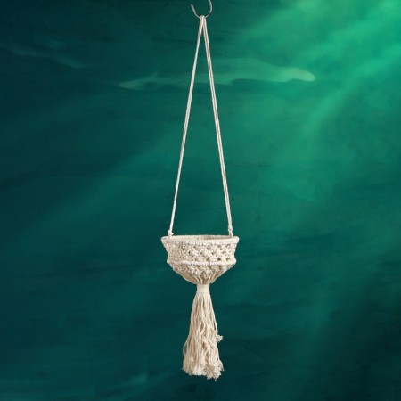 Suspended Kashpo - Macrame "Moon" 15x15x12cm