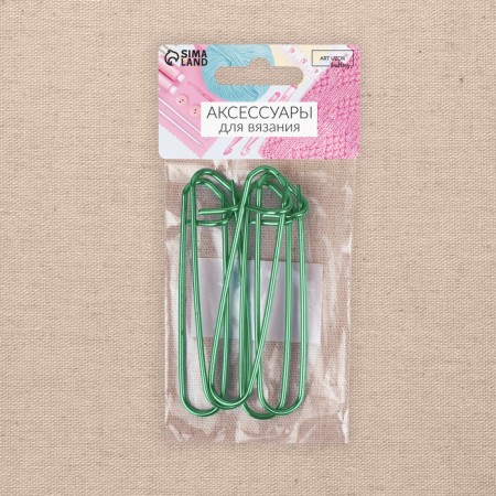 A set of auxiliary pins for knitting, 9 cm, 5 pcs, green color-7