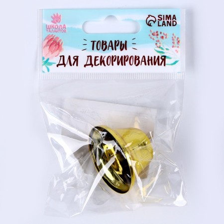 Bell for needlework, size 1 pc. - 3.8 cm, gold color-4