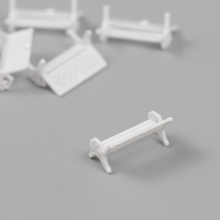 Figure for florarium plastic "Bench" white 1.6 cm-1