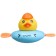 Clothing toy for a bathtub with a spray "duckling", crush me