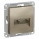 SETLASDESIGN socket, double, computer, RJ45+RJ45, cat. 5E, mechanism, champagne color