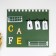 Panel wall with shelves and calendar "CAFE" 45x40.5x5.5 cm