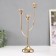 Summary Metal for 3 candles "Flower itself" d = 2 cm gold 16x9x36 cm