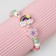 Bracelet Children's "chosen" rainbow and flower, color