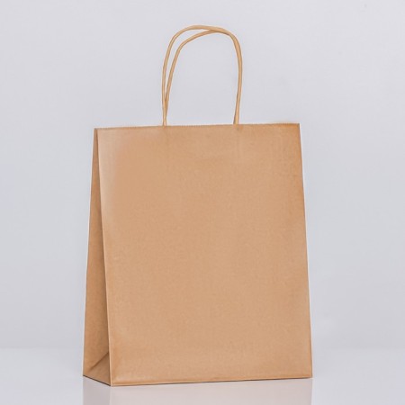 Craft bag without printing, round handle, 27 x 21 x 11 cm, 120 g