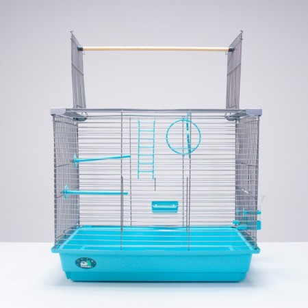 Birds Cell "Piggers" No. 104, collapsible, 1 section, 58 x 40 x 48 cm, turquoise-2