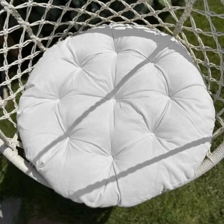 Pillow for swing "Tina", diameter 60 cm, white color-2