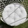 Pillow for swing "Tina", diameter 60 cm, white color