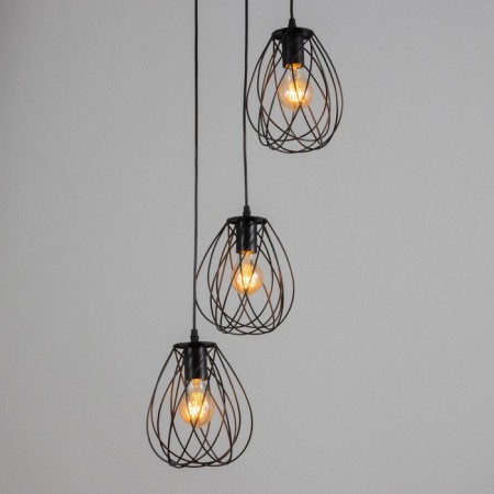 Bayerlux lamp "Bigli" 3he27 40W black 35x35x20-120cm-2