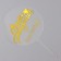 Topper "Happy Birthday", transparent with yellow, give beautifully