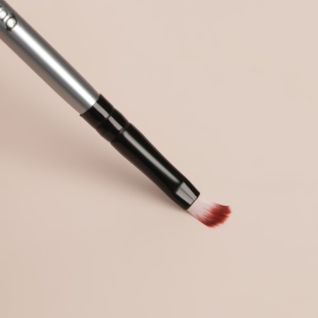 Makeup brush, bilateral, 13.5 (± 1) cm, silver/black color-4
