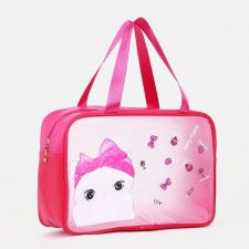 Lightning cosmetic bag, raspberry color