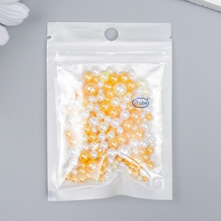 Decor for creativity plastic "Balls. Champagne. Assorted" D = 3-8 mm, set 10 grams-2