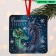 Christmas tree pendant fluorescent "Family heat", 12 x 12 cm