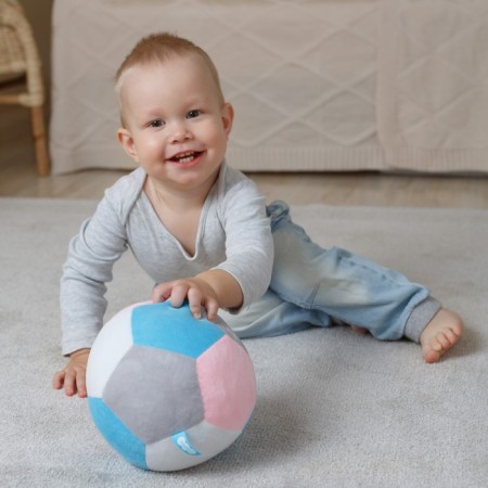 Soft toy "Ball" Football 1, with a rattle inside-5