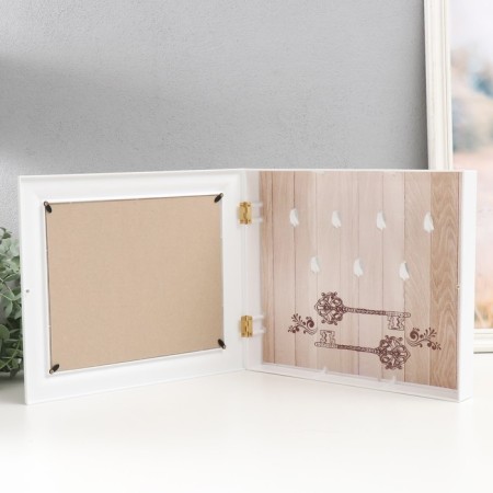 Key closed "leaves" 26.5x31.5 cm white-2