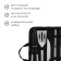Maclay barbecue set: fork, tongs, spatula, knife, brush, 38.5 cm