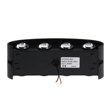 Front Farrier "Semesfer", FSD-067, 8 W, 3000K, 4 rays, IP65, 220 V, plastic, black 100842-7