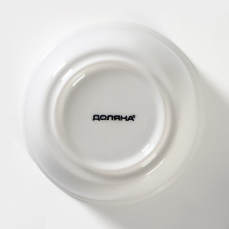 Ceramic set for Fonda Glosses, 6 items: a bowl 400 ml, stand, 4 skewers, white color-3