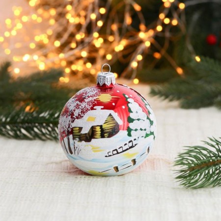 Christmas ball D-8 cm "rural house"